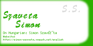 szaveta simon business card